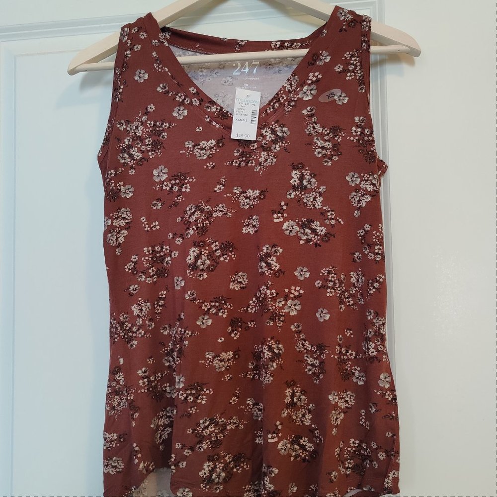 Floral tan top
